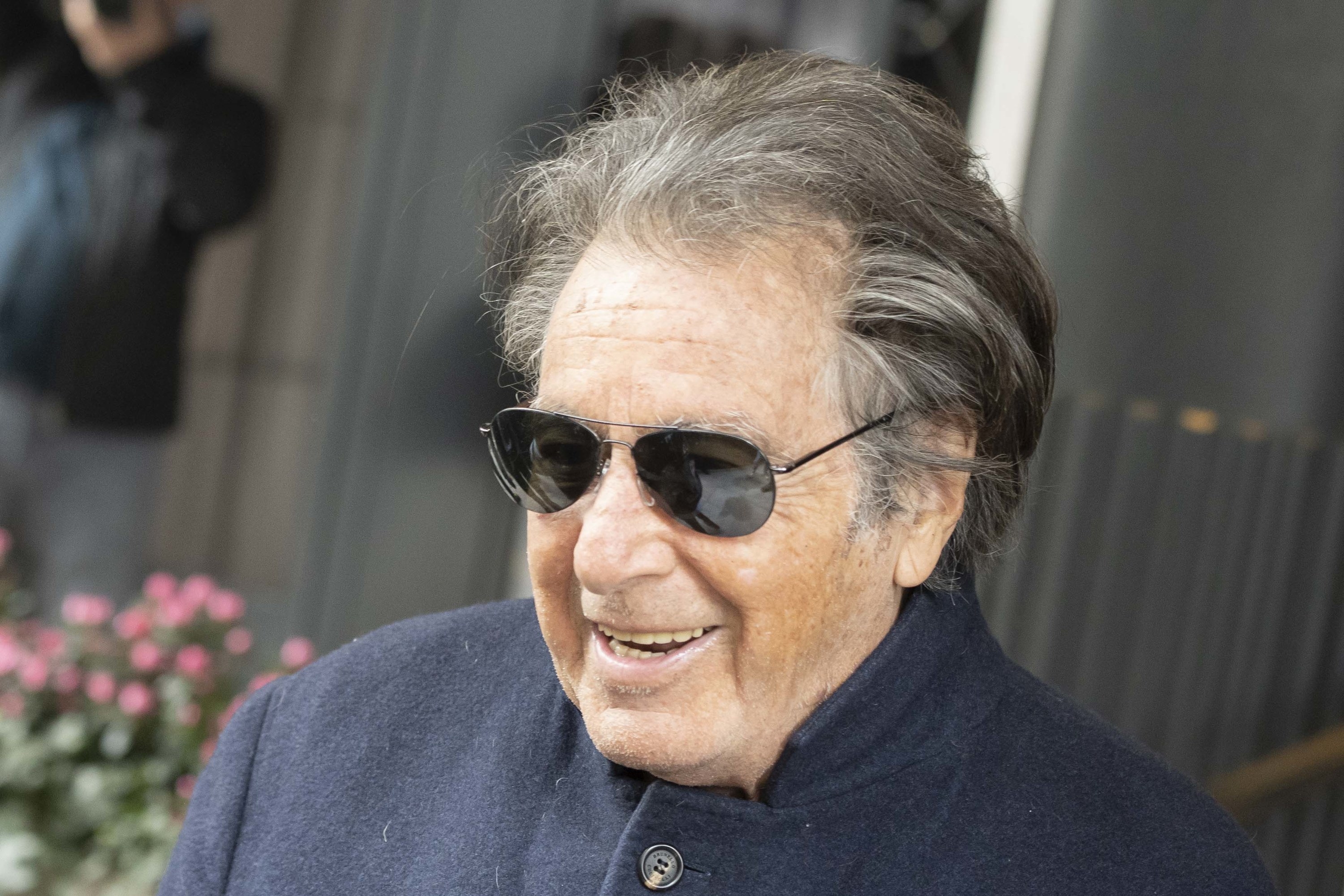 Al Pacino spotted at his hotel during the shooting in the city of the film House of Gucci
