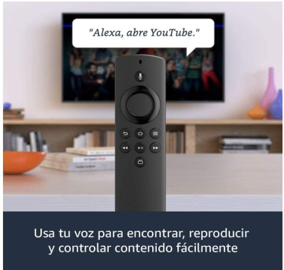 Control remoto de voz para televisión conectado con Alexa