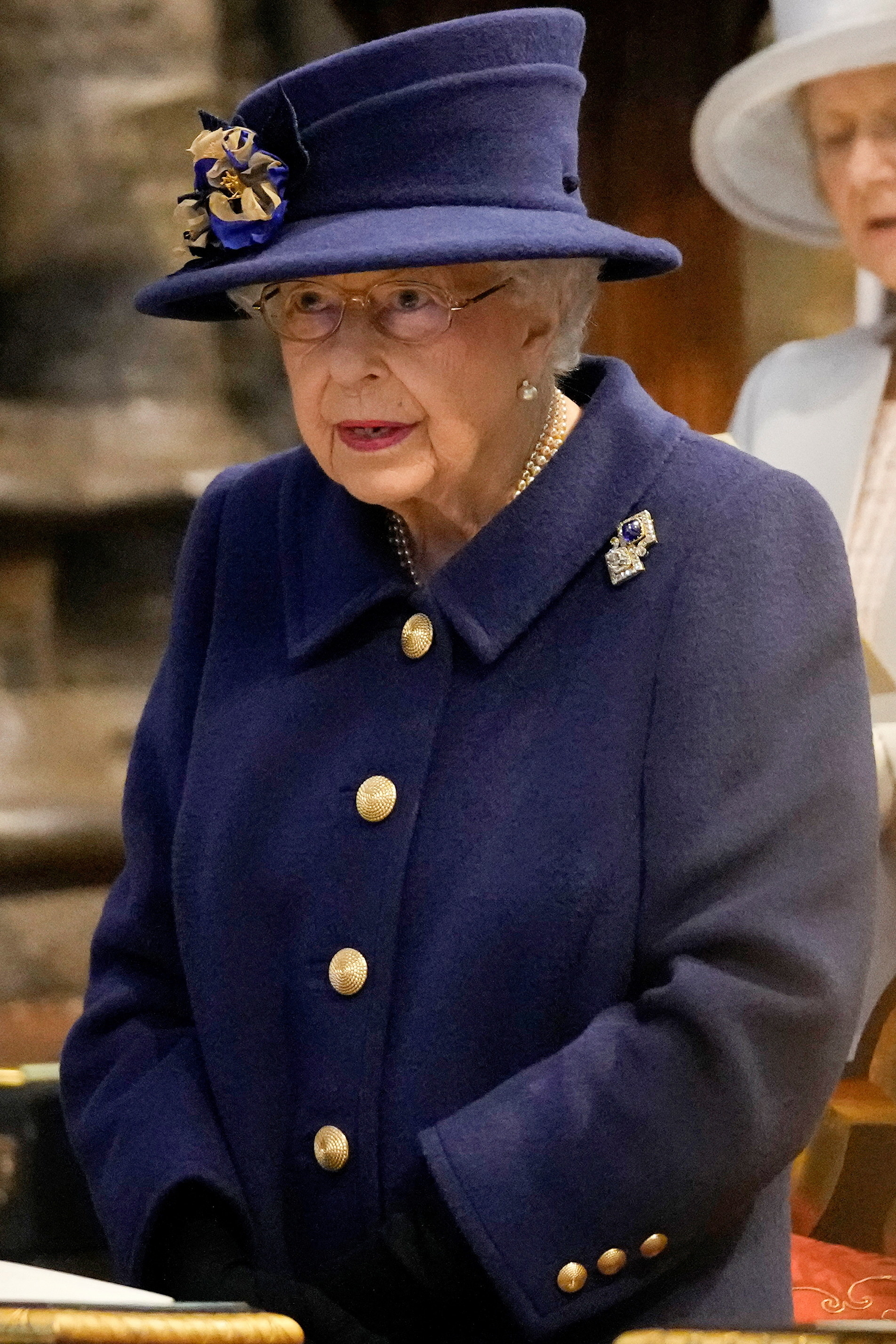 Queen Elizabeth II attends a Service of Thanksgiving to mark the Centenary of the Royal British Legion