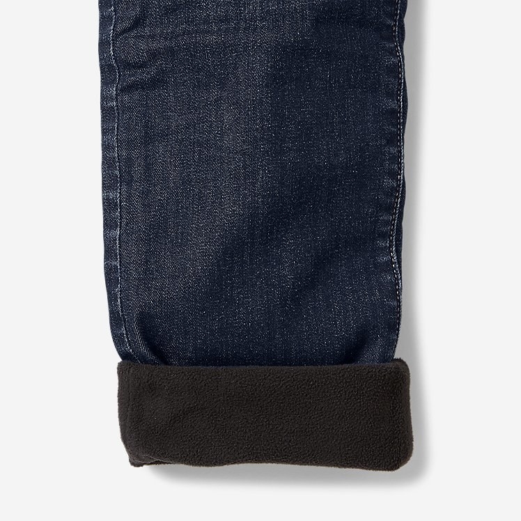 slim fit fleece lined jeans