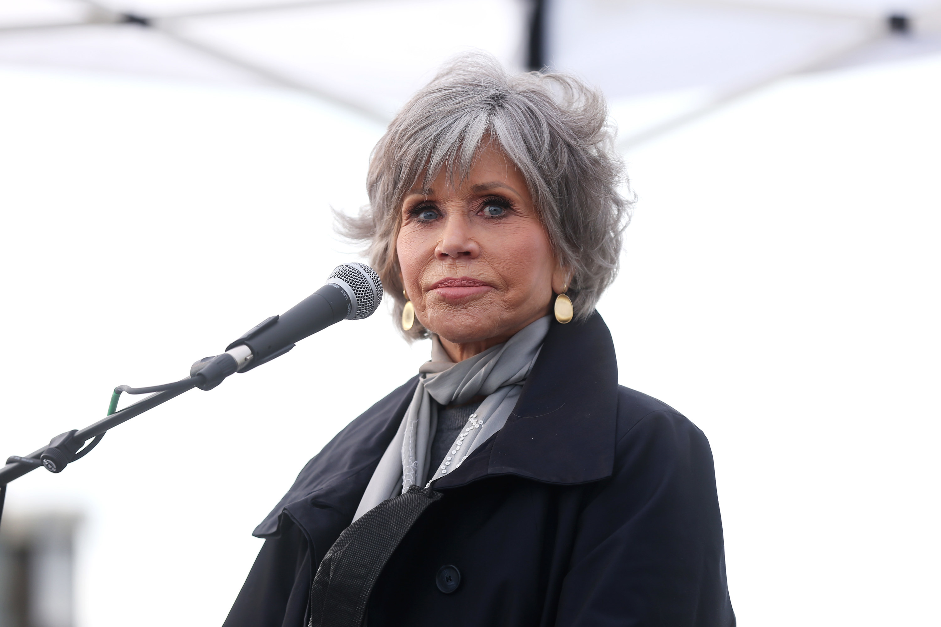 Jane Fonda joins &quot;Social Compassion in Legislation&quot; for a press conference