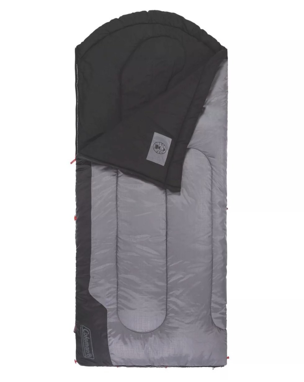 Black and gray big-and-tall Coleman sleeping bag