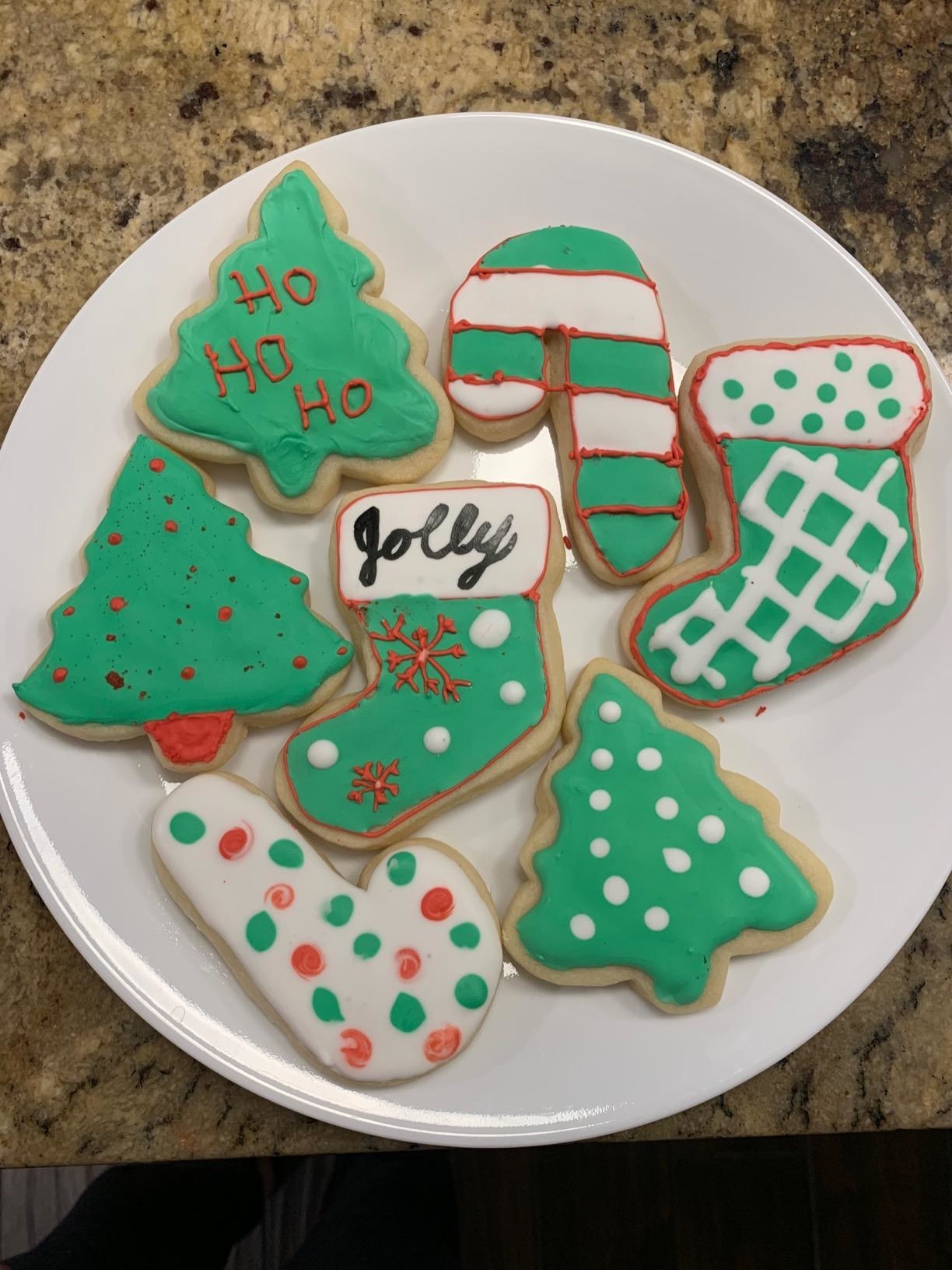 Holiday cookies made by a reviewer