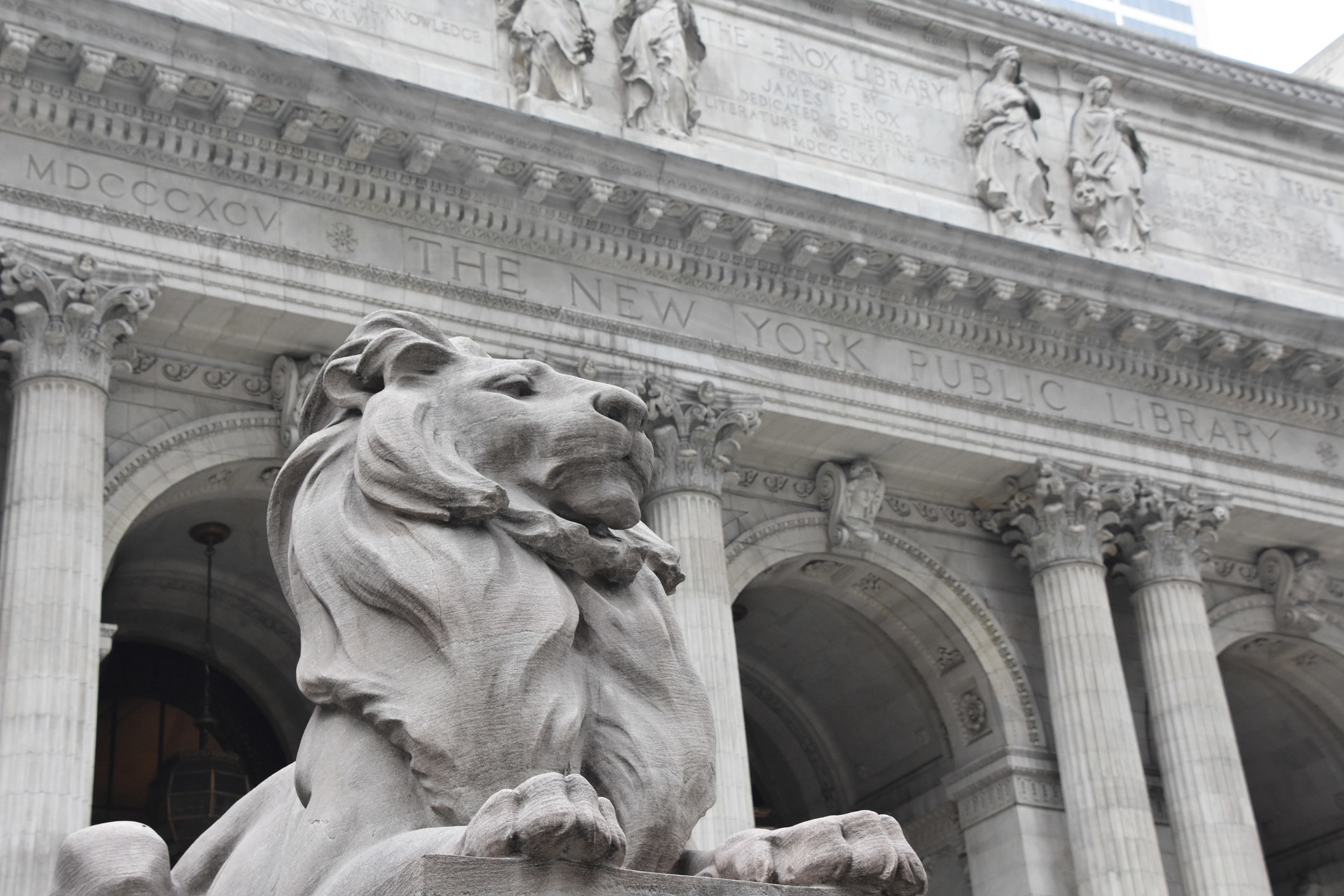 Lions outside the New York Public Library