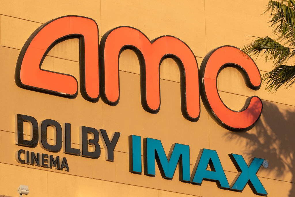 Outside of an AMC with the IMAX sign