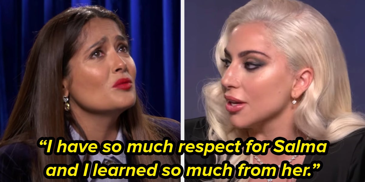 1200px x 600px - Salma Hayek Complimenting Lady Gaga For House Of Gucci