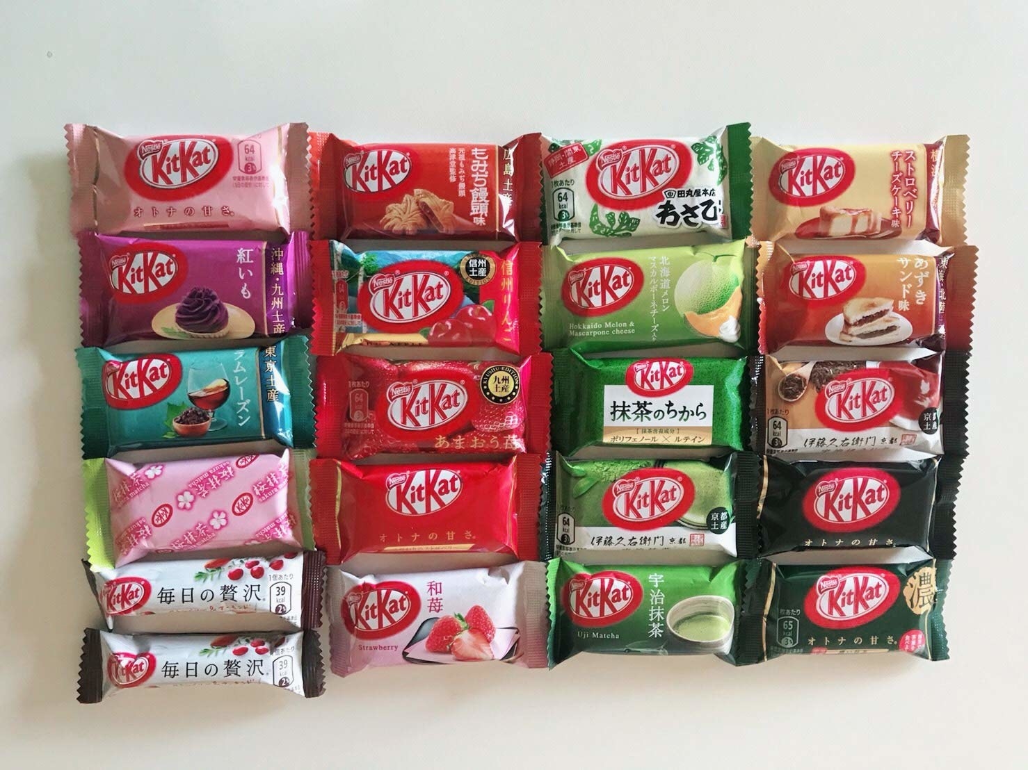 Japanese Kit Kats in many flavors.