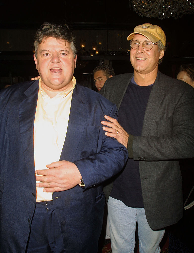 Robbie Coltrane and Chevy Chase arriving at the Harry Potter Premiere in NYC