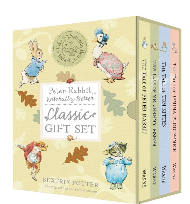 decorative box filled with four mini children's books