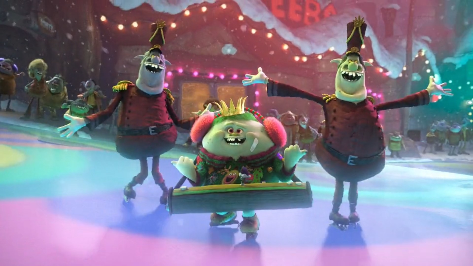 Scene from the Trolls Holiday movie