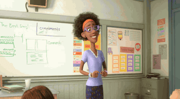 GIF from Inside Out of a teacher&#x27;s brain featuring a bunch of exhausted emotions
