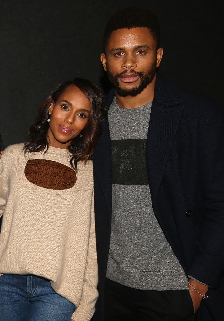 Kerry Washington and husband Nnamdi Asomugha pose at a screening for Annapurna Pictures film &quot;If Beale Street Could Talk&quot;