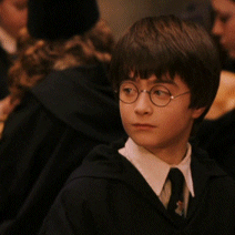 Young Harry Potter rolling his eyes