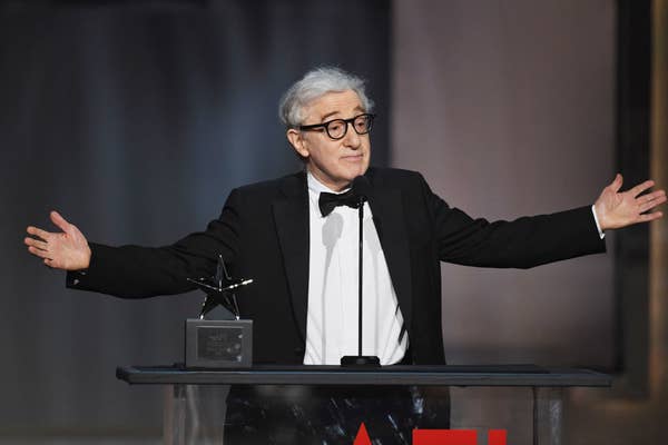 Allen accepting an AFI Lifetime Achievement Award in 2017