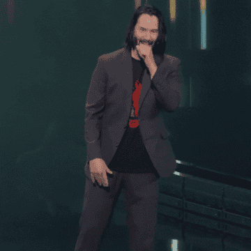 GIF of Keanu Reeves saying you&#x27;re breathtaking