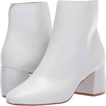 image of the white booties on white background