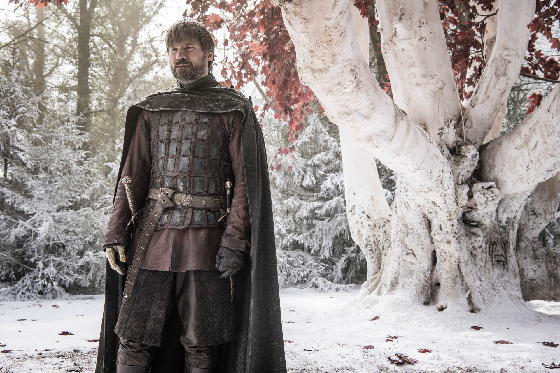 Jaime Lannister standing in the snow