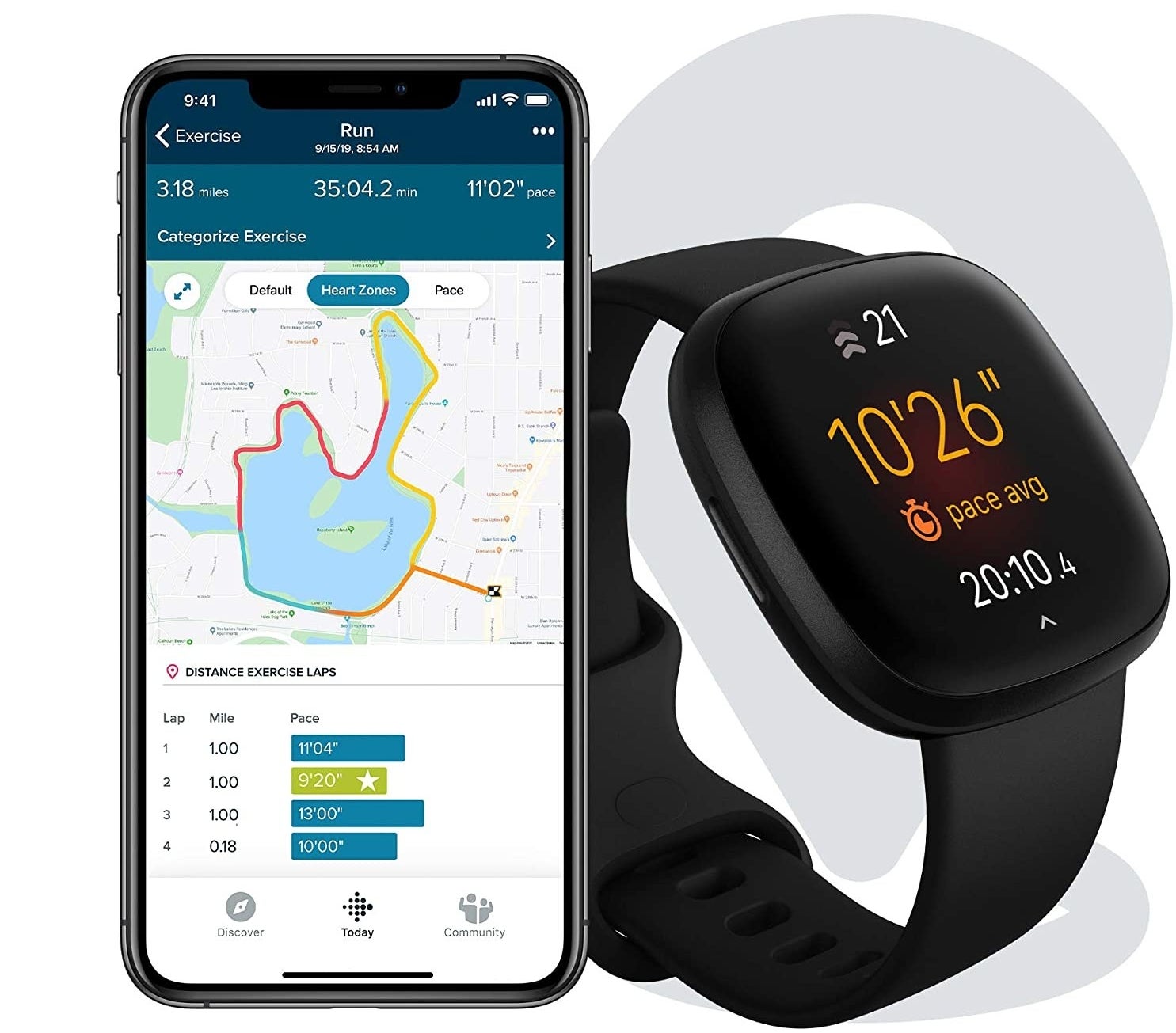 The versa 3 tracker with GPS