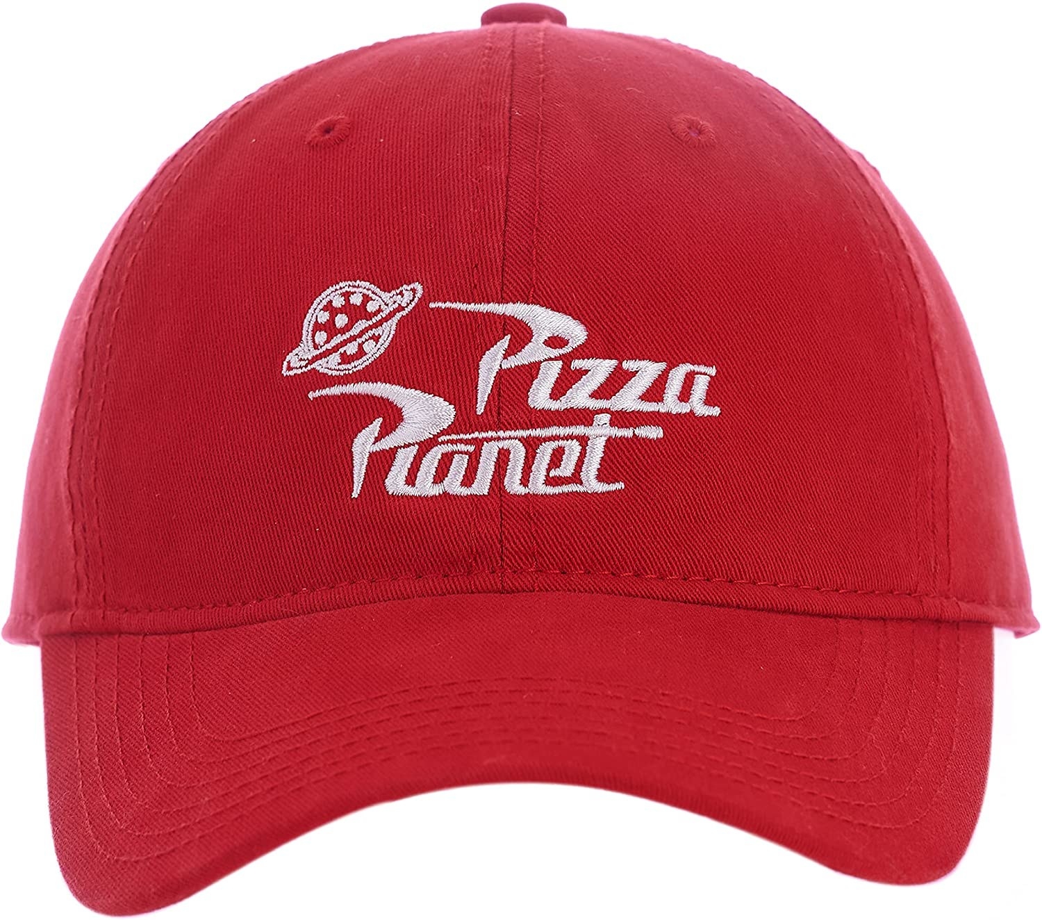 The red Pizza Planet baseball cap