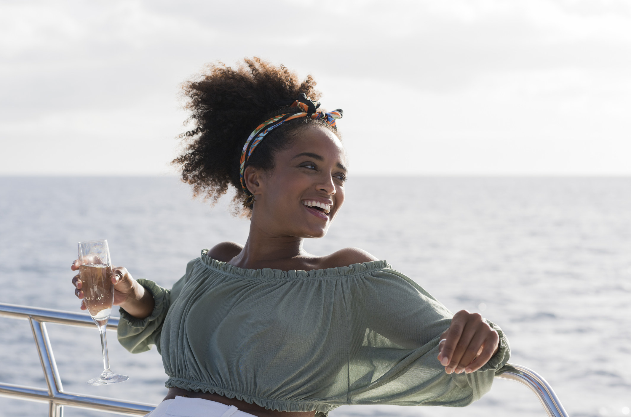 Woman on yatch