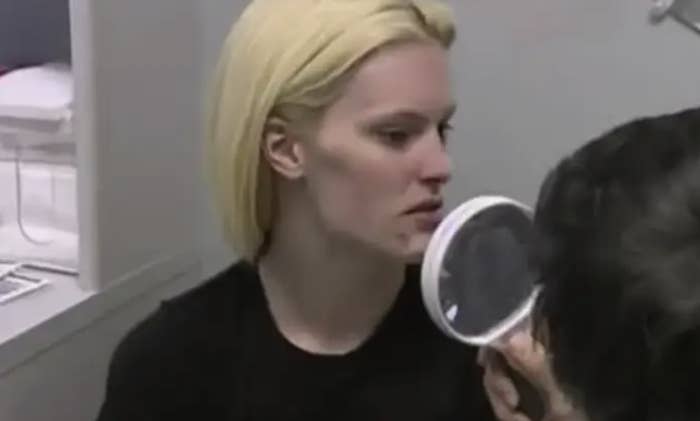 Michelle getting examined at the doctor's office