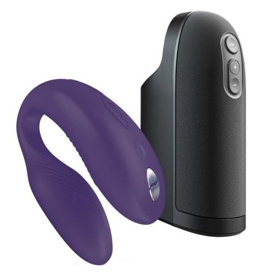 Purple vibrator and black sleeve