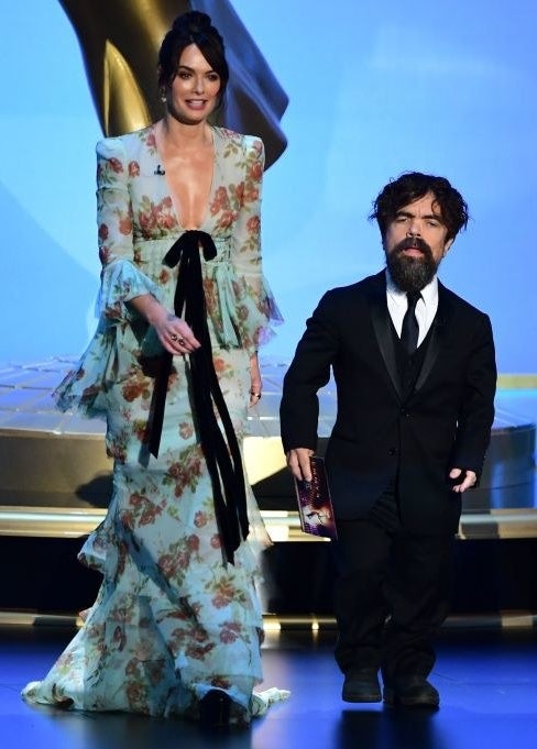 Lena and Peter accepting an award together