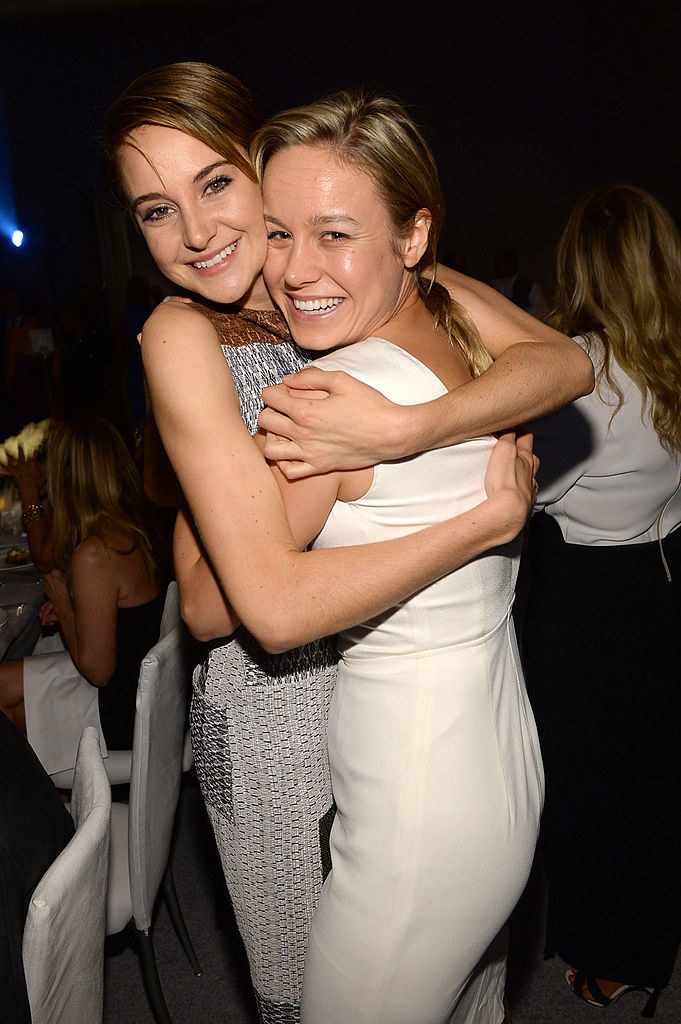 Shailene and Brie hugging