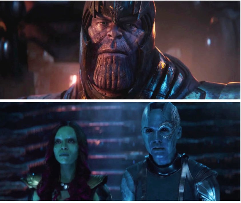 Thanos, Nebula, and Gamora