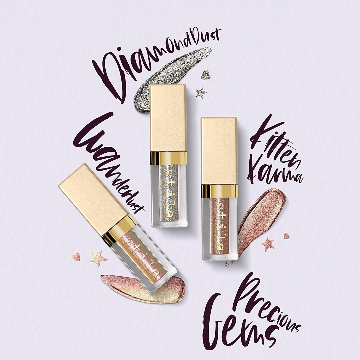 The, gold, rose gold, and silver shades
