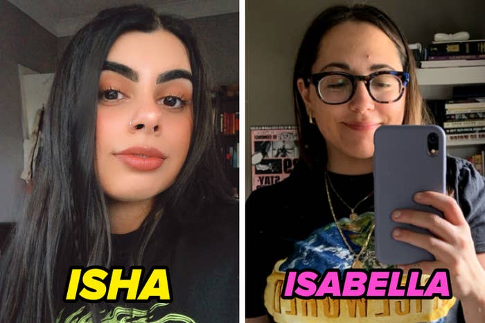 pictures of two girls, one photo says isha and the other isabella