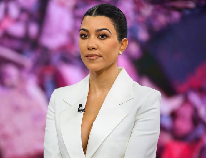 Kourtney looks serious while attending an event