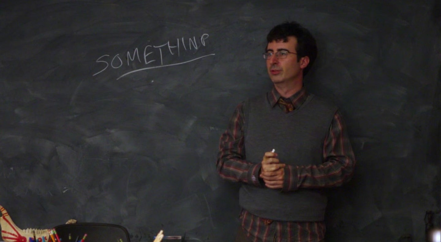 Ian Duncan standing in front of a blackboard in &quot;Community&quot;