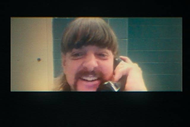 Joe exotic making a phone call from prison