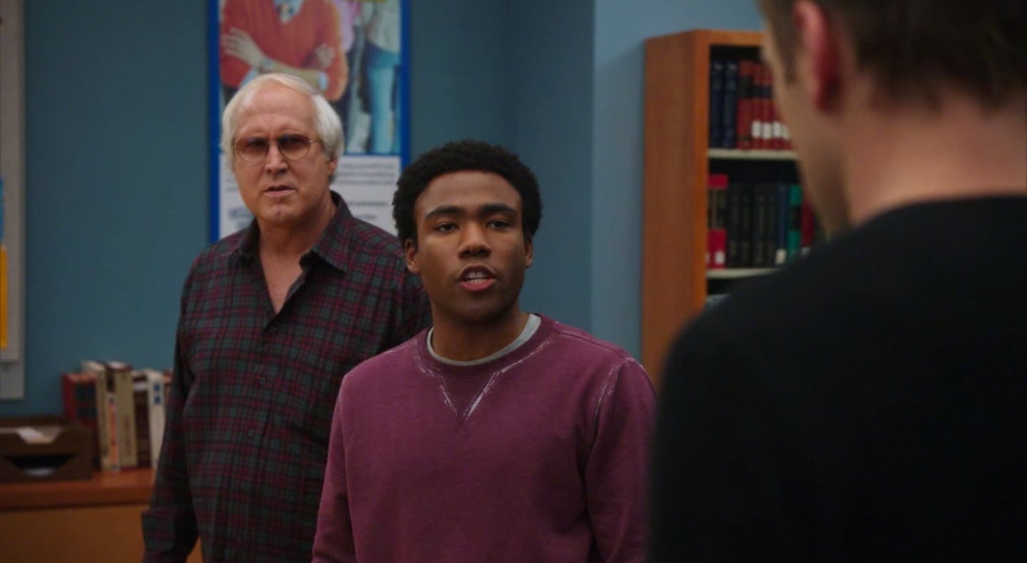 Troy and Pierce scowling at Jeff in &quot;Community&quot;