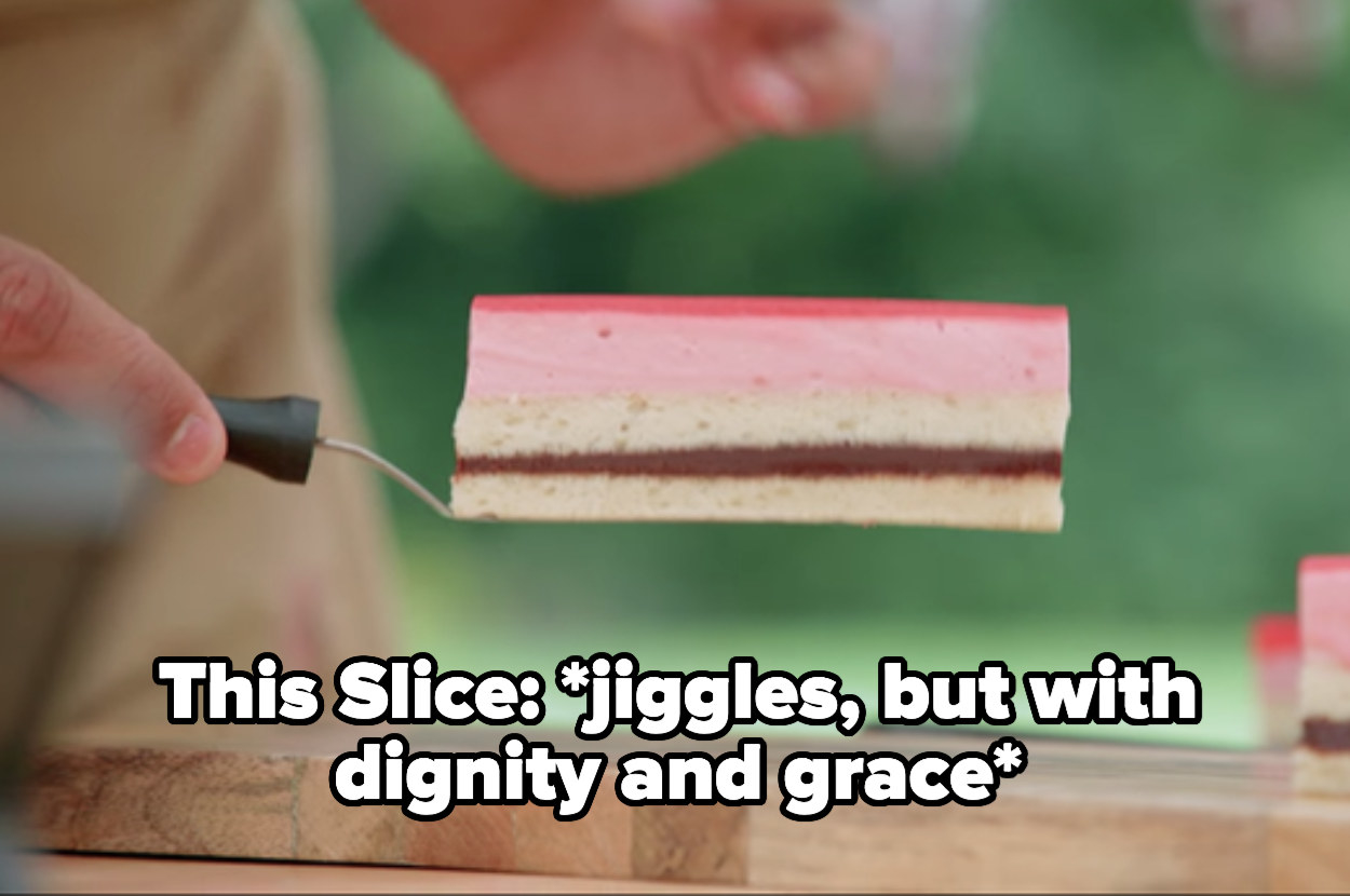 A perfectly cut slice, that jiggles with dignity and grace