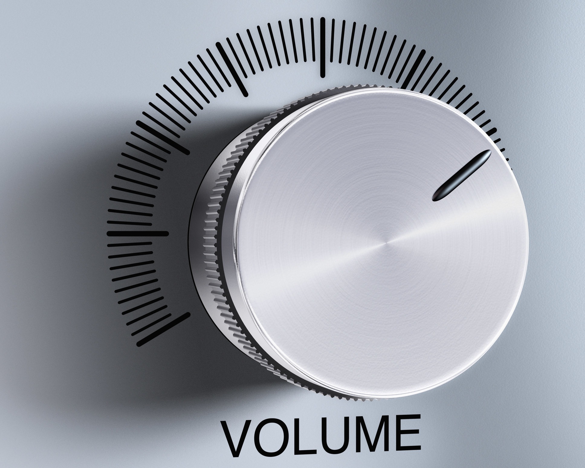 volume dial turned up