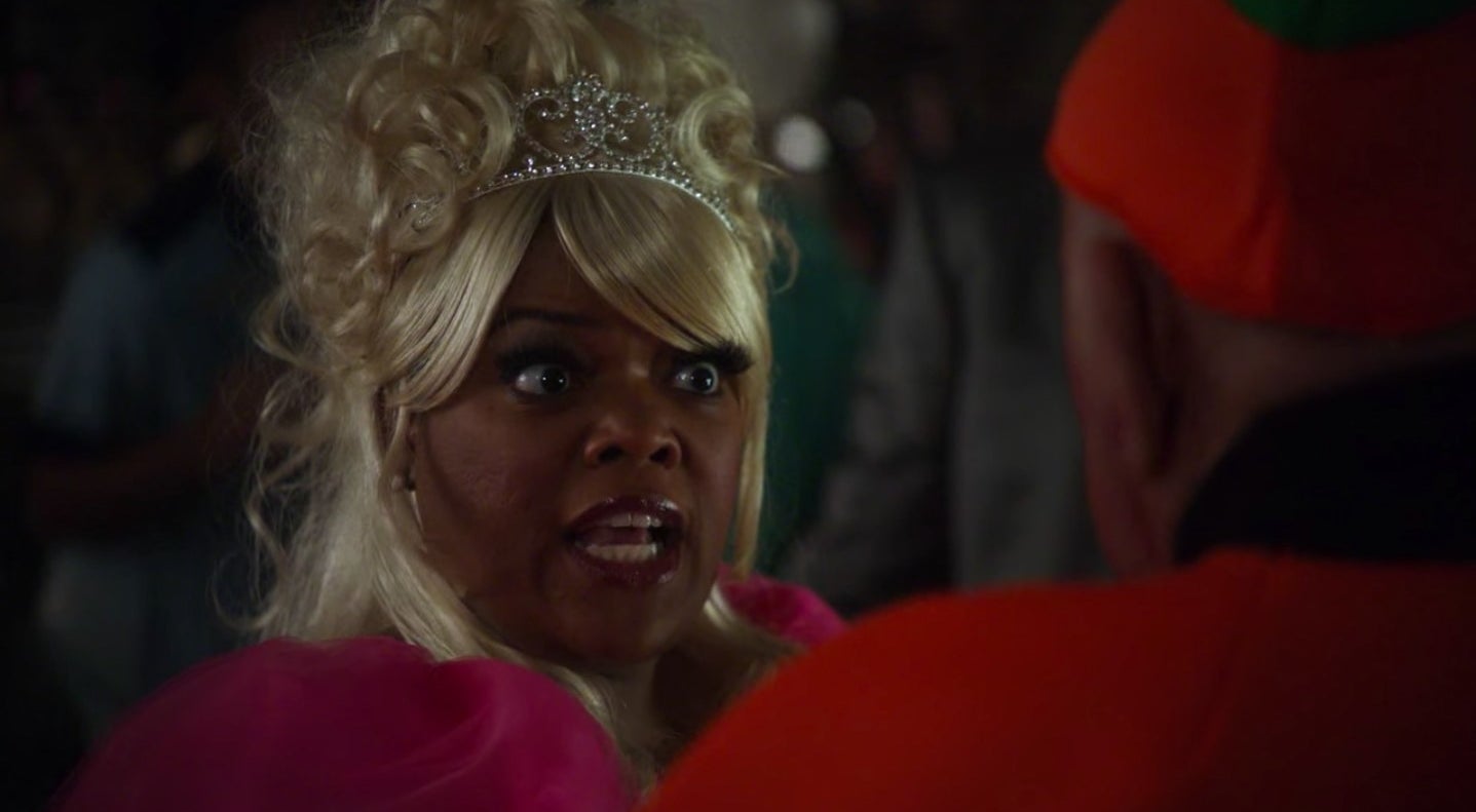 Shirley, dressed as Glenda the Good Witch, talking to Leonard in &quot;Community&quot;