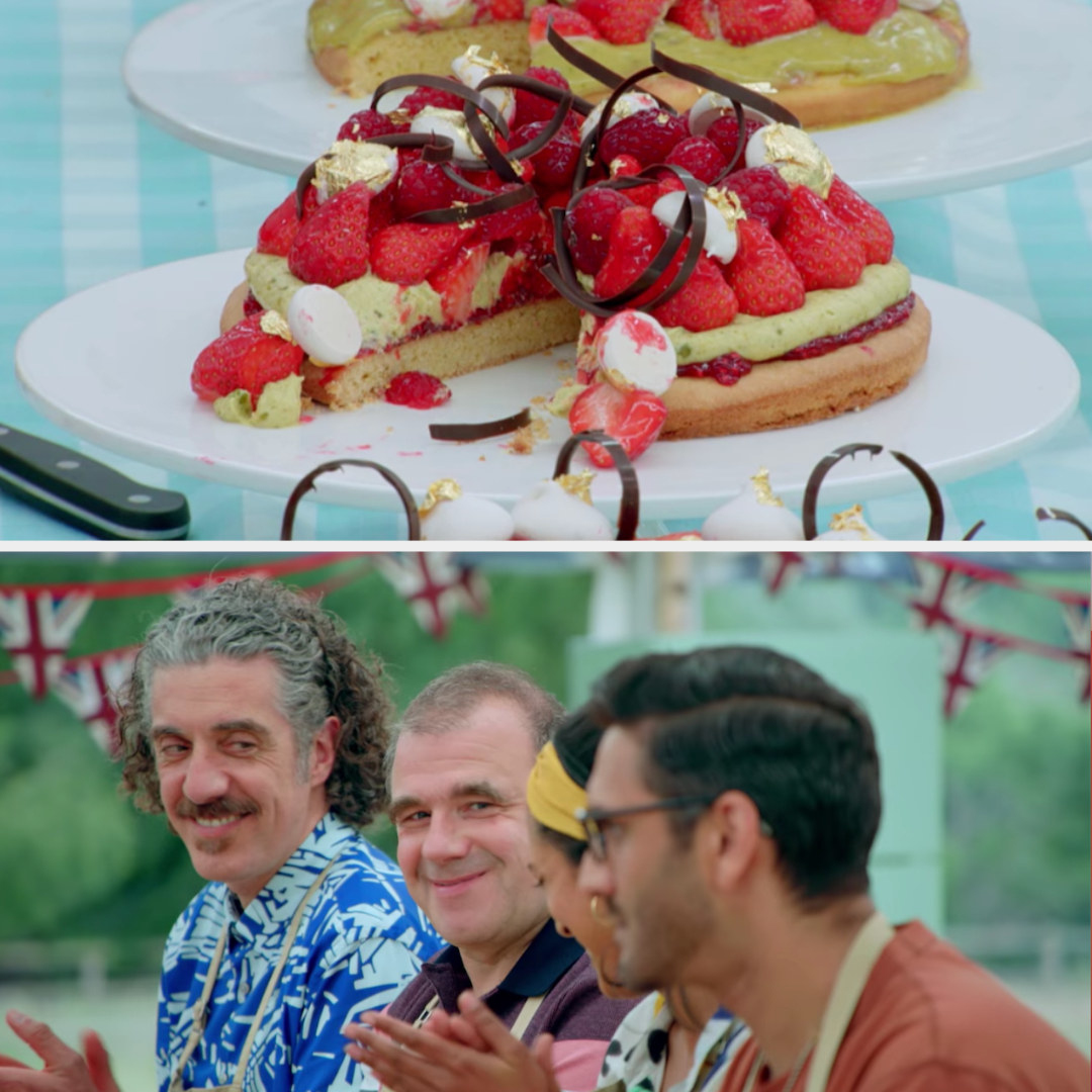 Jurgen smiles as the other bakers clap for him