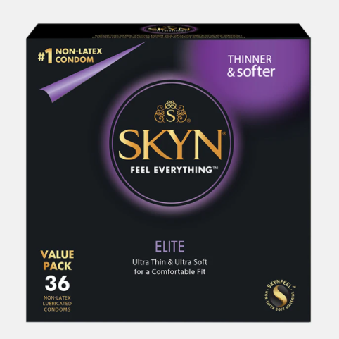 Product shot of SKYN Elite Condoms 36-pack