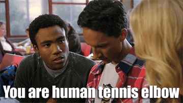 Troy insulting Britta in the cafeteria next to Abed in &quot;Community&quot;