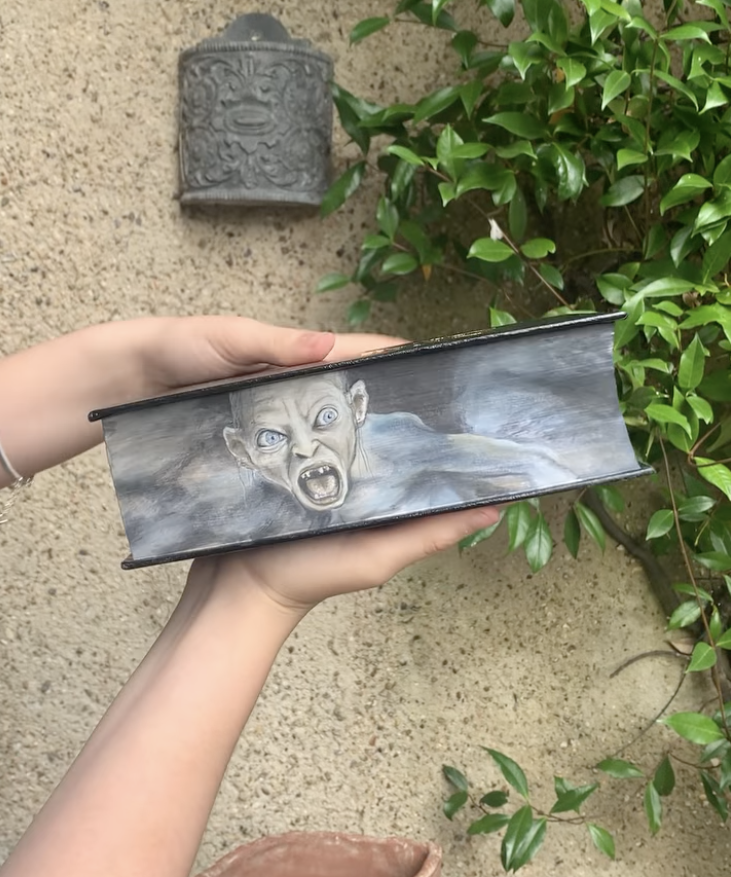A closeup of Maisie&#x27;s painting of Gollum