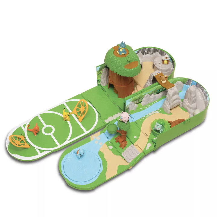 Unfolded Pokemon playset