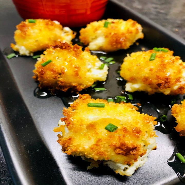 Crispy goat cheese bites.