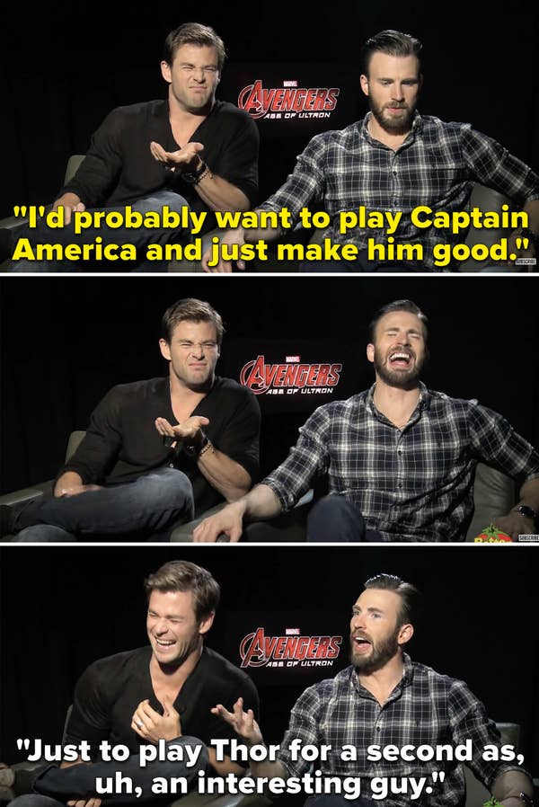 22. When Chris Hemsworth gave this reason for why he'd like to play Captain America.