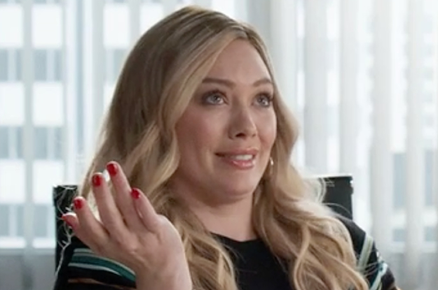 image of hilary duff looking like "of course"
