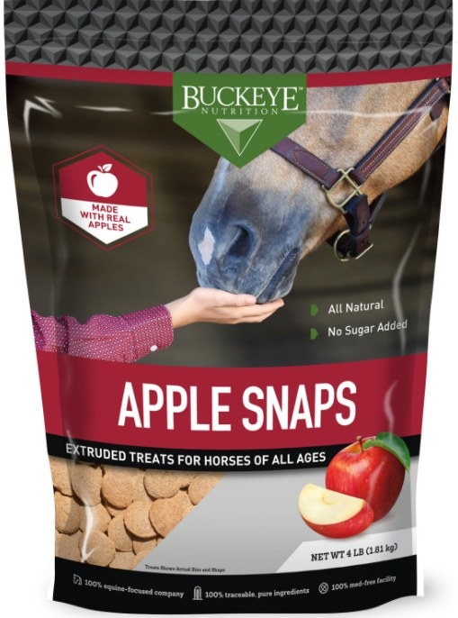 A pack of  all natural apple treats for horses with no sugar added