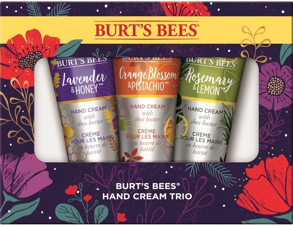 the hand creams in a gift box