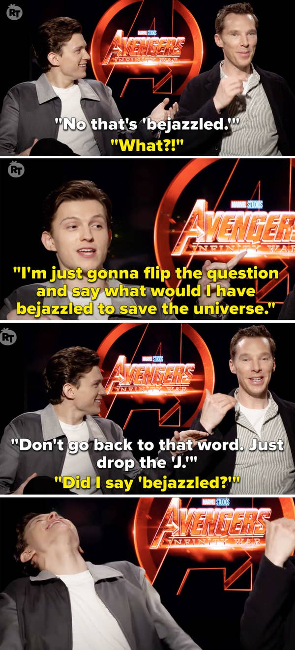 29. When Benedict Cumberbatch botched Holland's vocabulary because he couldn't say the word "bedazzled."