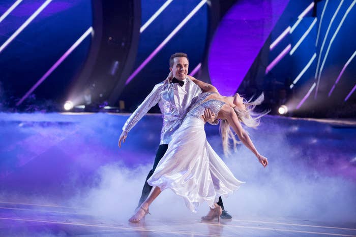 Muniz dancing with a partner on dancing with the stars